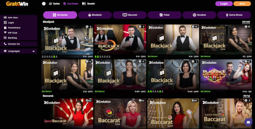 Avis sur le casino GratoWin