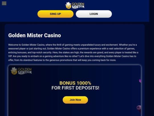 Experience the Thrill of Golden Mister Casino in the UK Today