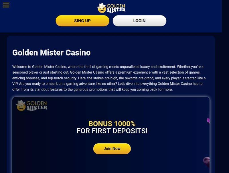 Experience the Thrill of Golden Mister Casino in the UK Today